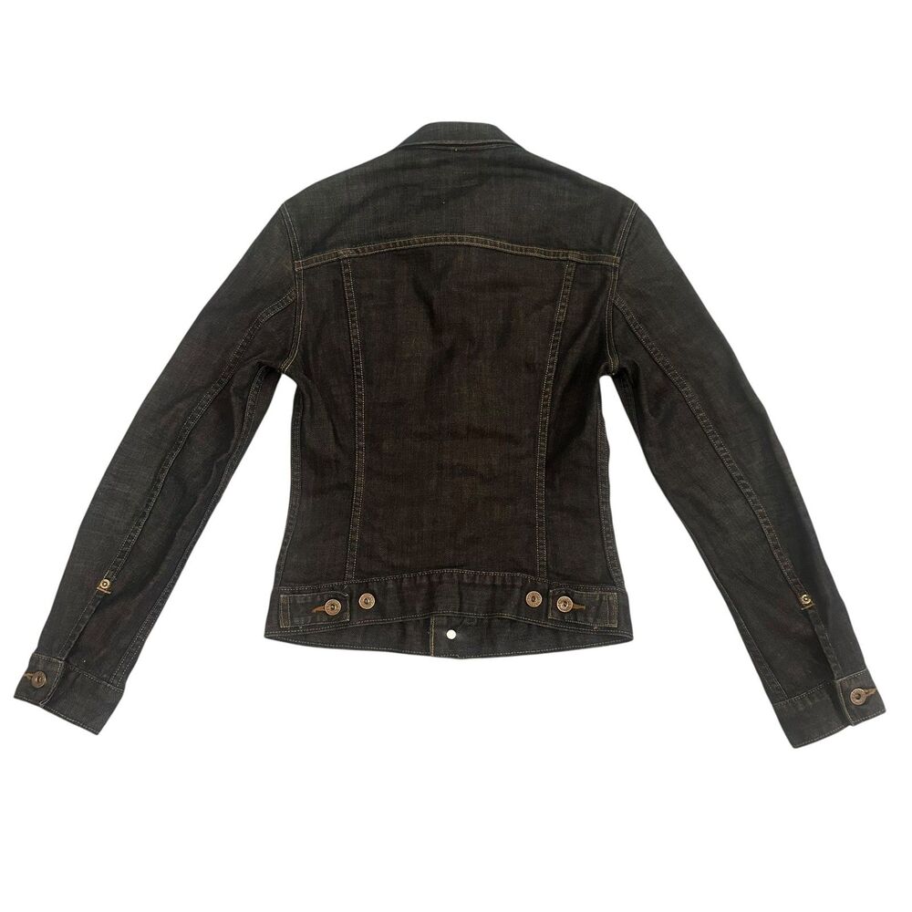 Levis Capital E Trucker Jacket Womens XS Black Denim Slim Fit Made USA Stretch - Picture 8 of 12